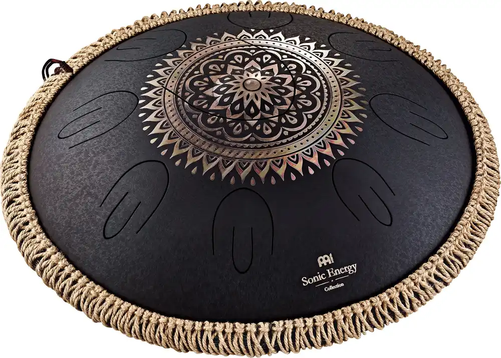 Jetzt Kaufen Meinl OSTD1BKE Sonic Energy Octave Steel Tongue Drum Black Floral Design D-Kurd