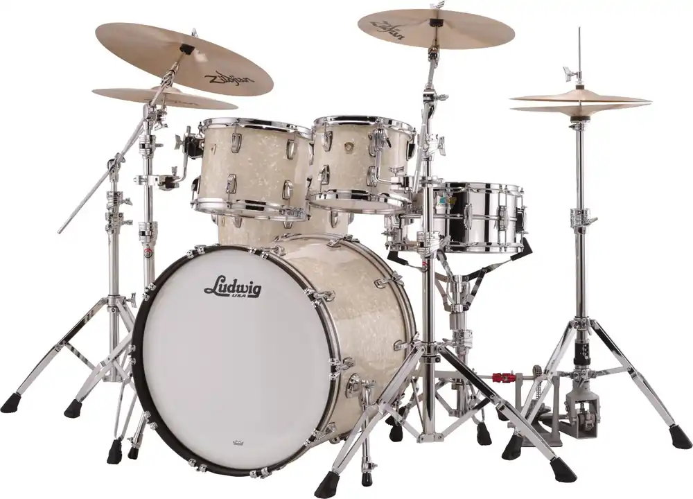 Ludwig L88204AXNM Classic Maple MOD Outfit - Vintage White Marine Pearl Ausverkauf