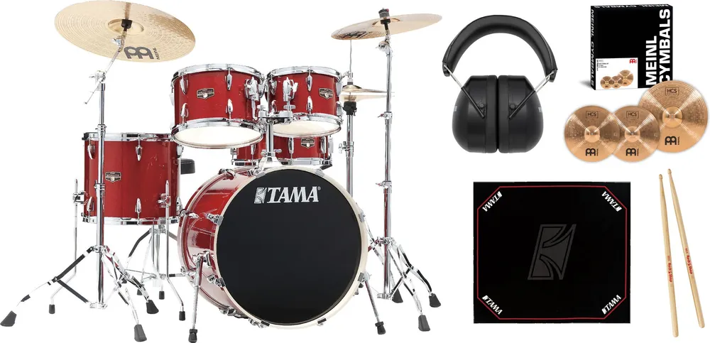 Sale Tama Imperialstar Bundle - Burnt Red Mist 20"