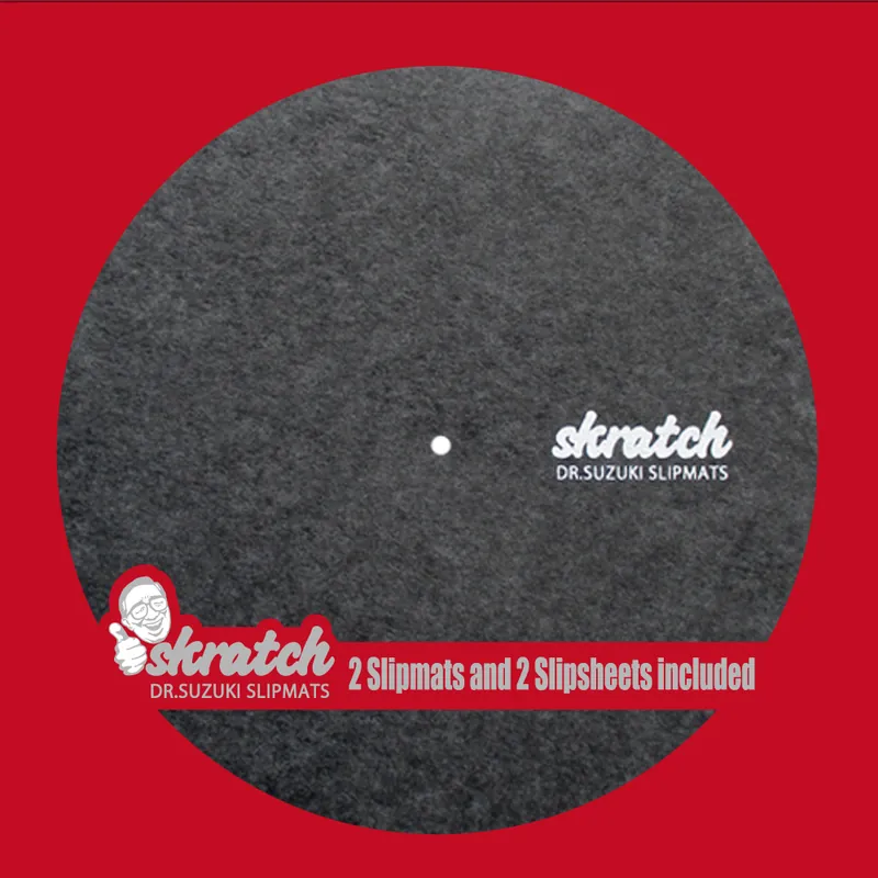 Dr.Suzuki 12" Skratch Slipmats schwarz Preisreduziert