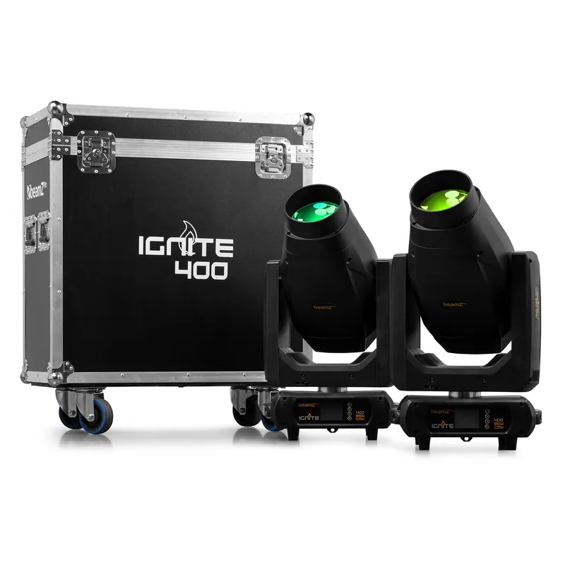 beamZ Pro IGNITE400 LED 400W BSW Moving Head mit CMY 2pcs im Flightcase Highlight