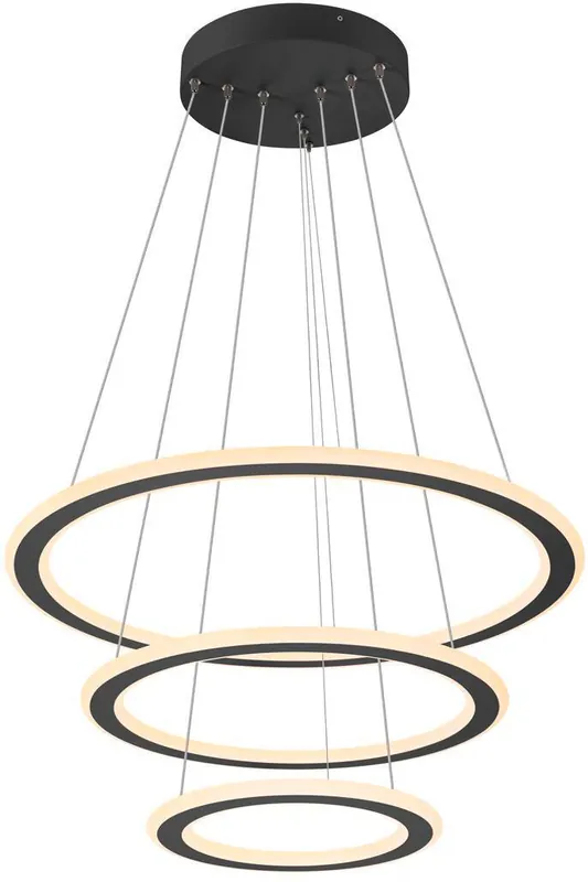 SLV ONE FLAT, Pendelleuchte, triple, 300cm, 2700/3000K, DALI 2, Touch, schwarz Nur Heute