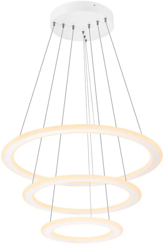 SLV ONE FLAT, Pendelleuchte, triple, 300cm, 2700/3000K, DALI 2, Touch, weiß Kostenfreie Lieferung