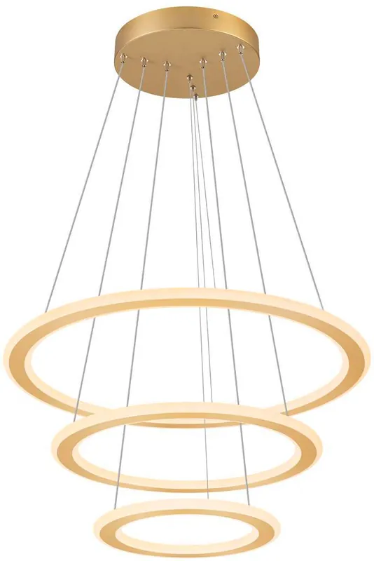 SLV ONE FLAT, Pendelleuchte, triple, 300cm, 2700/3000K, DALI 2, Touch, messing Markenware