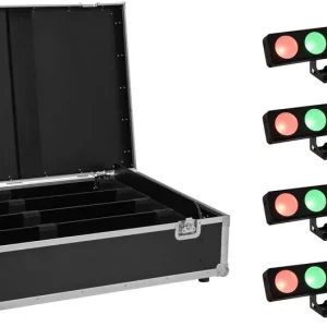 EUROLITE Set 4x LED PMB-8 COB QCL 30W Leiste + Case Sichere Zahlung