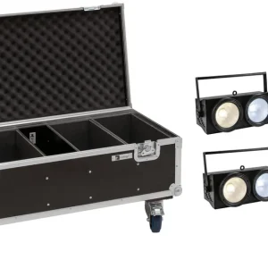 Begrenztes Angebot EUROLITE 4x Audience Blinder 2x100W LED COB CW/WW + Case