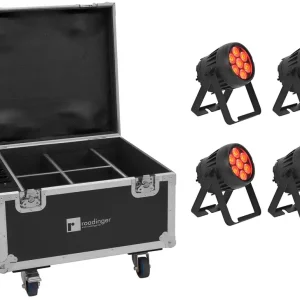 Versand Am Gleichen Tag EUROLITE Set 4x AKKU IP PAR 7 QCL CRMX MK2 + Case mit Ladefunktion