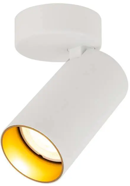 Kostenloser Versand SLV KAMI, Wand- und Deckenaufbauleuchte, 1x max. 10W, GU10, weiß/gold