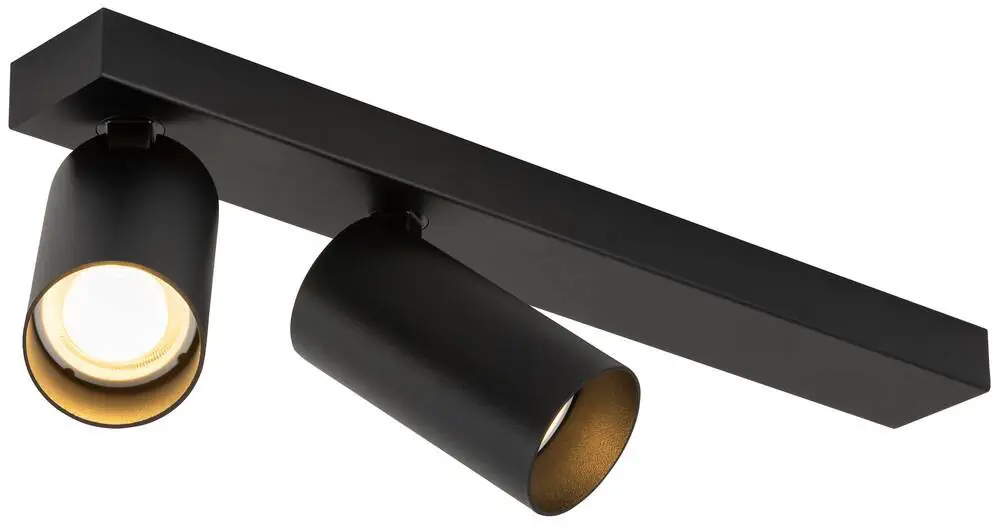 Versand Am Gleichen Tag SLV KAMI, Deckenaufbauleuchte, double, long, 2x max. 10W, GU10, schwarz