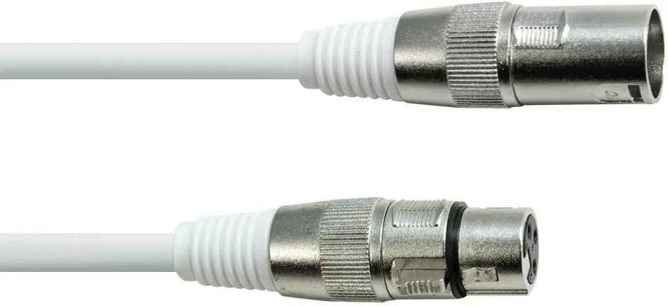EUROLITE DMX Kabel XLR 3pol 3m weiß Versand Am Gleichen Tag