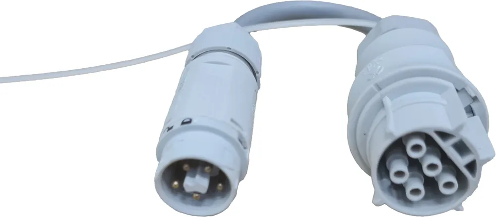 Begrenztes Angebot Adapterkabel Wieland Stecker neu - Wieland Buchse alt