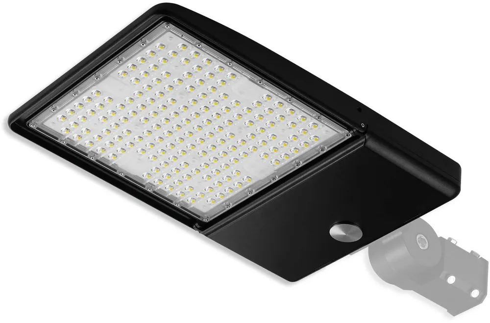 Preisreduziert ISOLED LED Street Light HE115, 3000K, 1-10V dimmbar mit Tageslicht- und Bewegungssteuerung