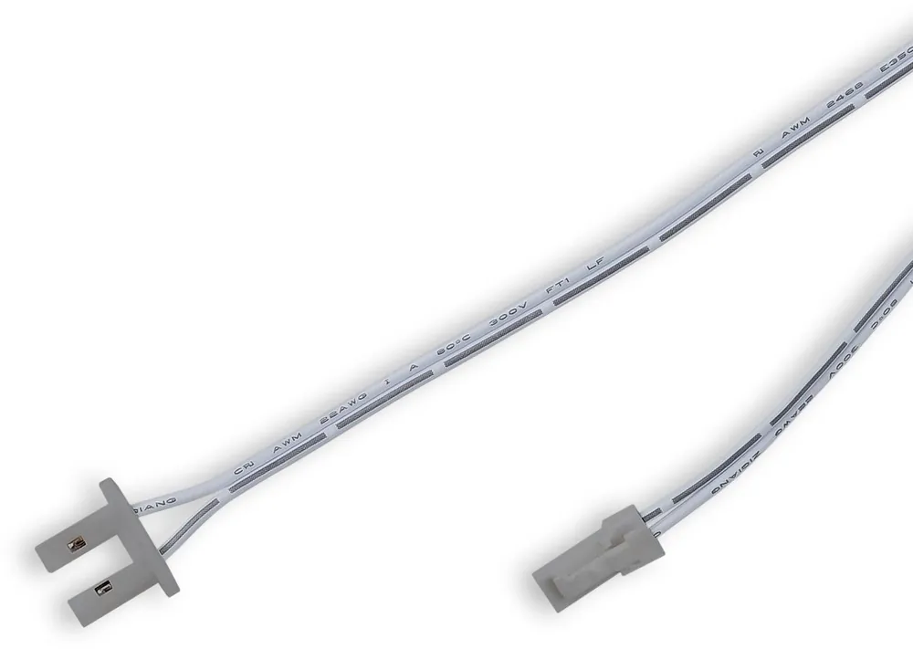 Highlight ISOLED Endkappe grau für Surf12 Flat mit Einspeiser für FC-Flexband, 50cm Kabel