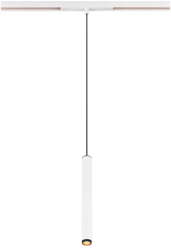 Highlight SLV GRIP! S, 48V Pendelleuchte, Pendellänge 200cm, 2700 K, 29°, DALI, weiß / schwarz