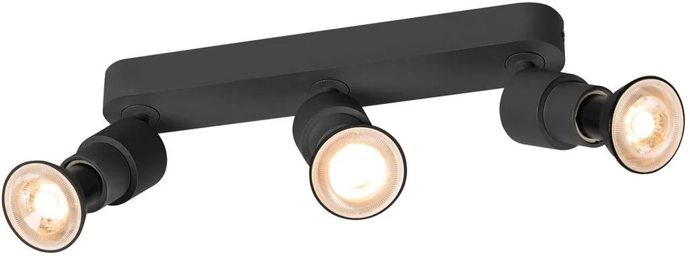 SLV PURI 2.0 Basic, Wand- und Deckenaufbauleuchte, long, rund, 3 x max. 6W GU10, schwarz Meistverkauft