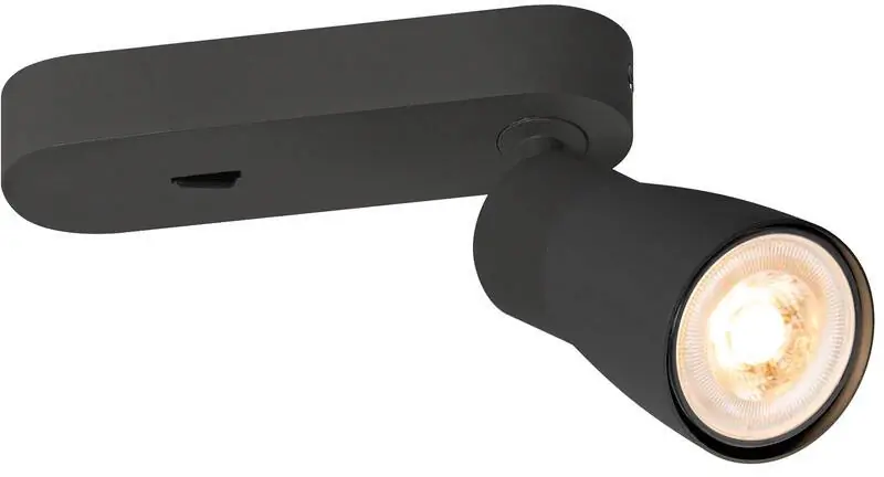 Garantierte Lieferung SLV PURI 2.0 Dome, Wand- und Deckenaufbauleuchte, Schalter, rechteckig, 1x max. 6W GU10, schwarz