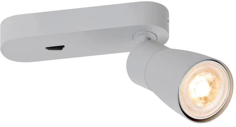 SLV PURI 2.0 Dome, Wand- und Deckenaufbauleuchte, Schalter, rechteckig, 1x max. 6W GU10, grau Jetzt Kaufen