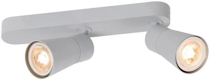 SLV PURI 2.0 Cone, Wand- und Deckenaufbauleuchte, asymmetrisch, 2 x max. 6W GU10, grau Knallerangebot