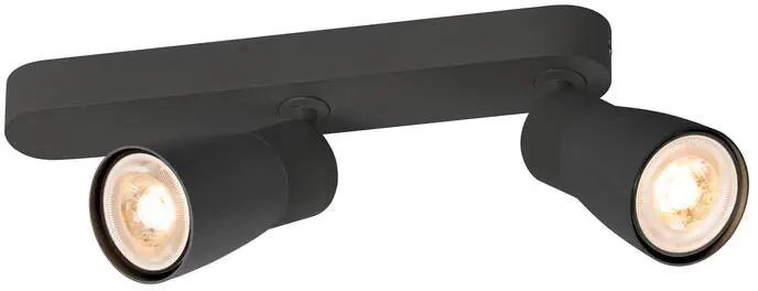 SLV PURI 2.0 Dome, Wand- und Deckenaufbauleuchte, asymmetrisch, 2 x max. 6W GU10, schwarz Meistverkauft