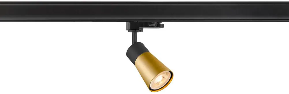 SLV PURI 2.0 Cone, 3~ Spot, GU10, 1x max. 6W, schwarz / gold Expressversand