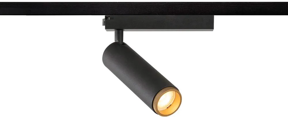 SLV GRIP! M, 1~ Spot, zylindrisch, 3000K, 20W, PHASE, 42°, schwarz / gold Preis Gesenkt