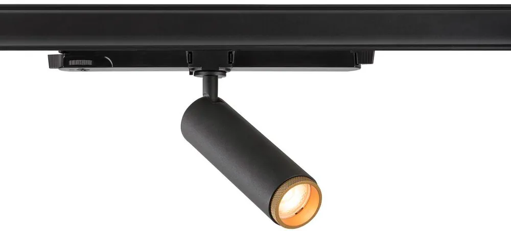 Preisreduziert SLV GRIP! M, 3~ Spot, zylindrisch, 2700K, 20W, DALI, Touch, 42°, schwarz / gold