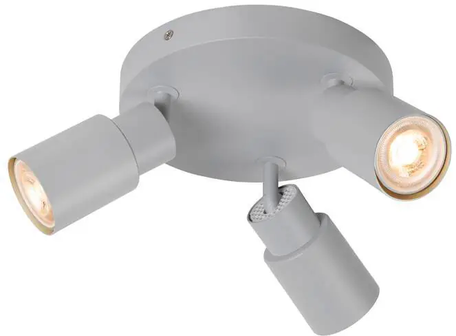 Top-Seller SLV PURI 2.0 Tube, Wand- und Deckenaufbauleuchte, rund, 3 x max. 6W GU10, grau