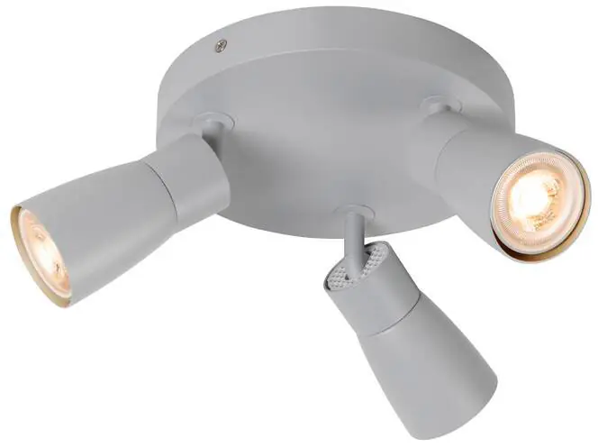 Sonderangebot SLV PURI 2.0 Dome, Wand- und Deckenaufbauleuchte, rund, 3 x max. 6W GU10, grau