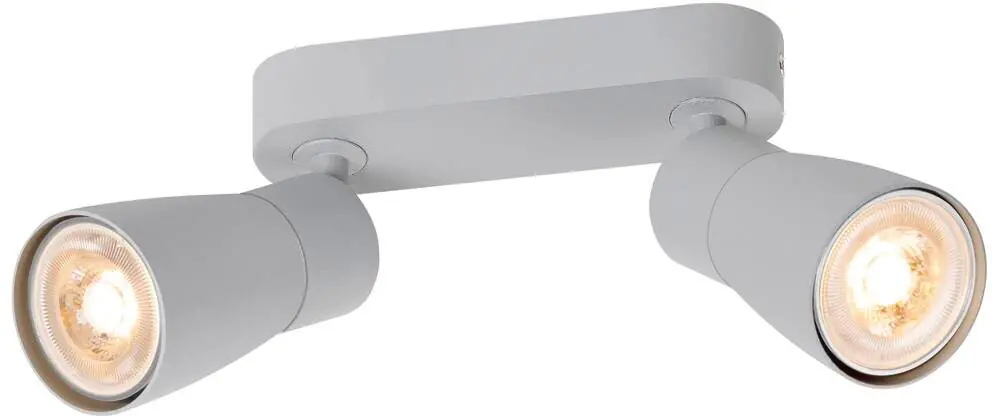 SLV PURI 2.0 Dome, Wand- und Deckenaufbauleuchte, long, 2 x max. 6W GU10, grau Sonderaktion