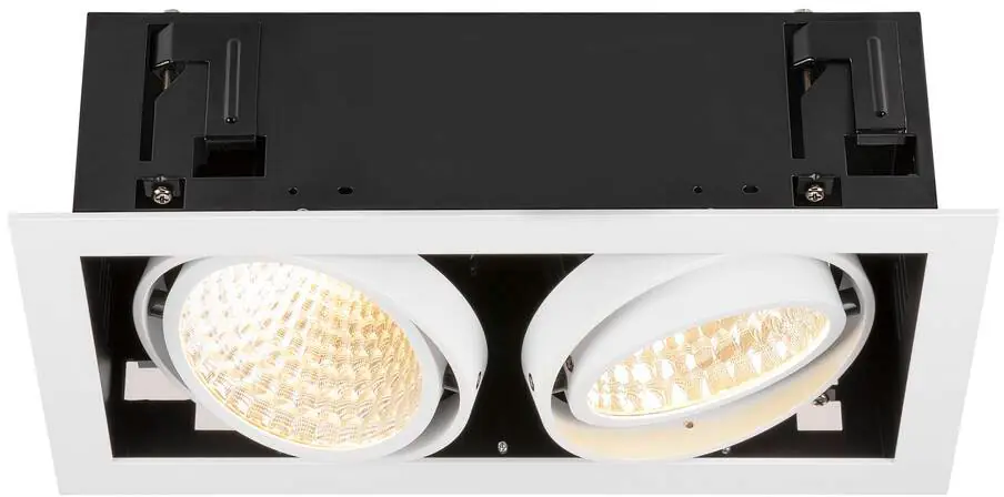 Markenprodukt SLV KADUX, Deckeneinbauleuchte, double, 3000K, DALI 2, Touch, 30°, weiß