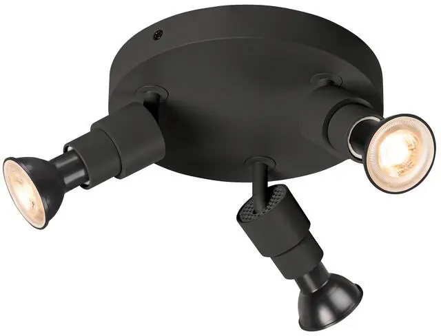 SLV PURI 2.0 Basic, Wand- und Deckenaufbauleuchte, rund, 3 x max. 6W GU10, schwarz Jetzt Kaufen