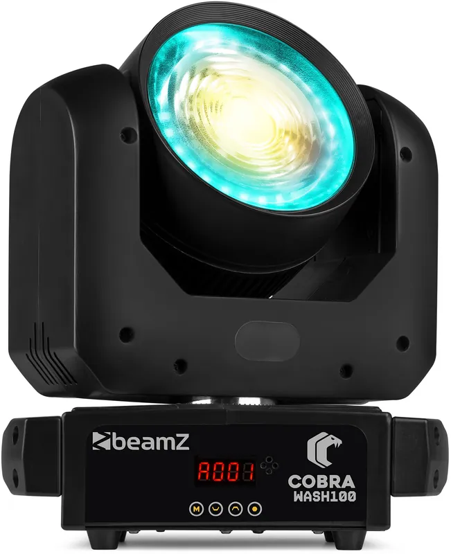 beamZ Cobra Wash100 LED Moving Head CW/WW mit LED Ring Echt