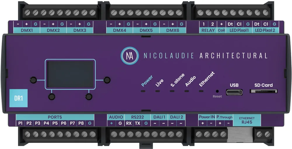 Neu NICOLAUDIE ARCHITECTURAL DINA - DR1 DIN-Schienenmontierter, fortschrittlicher Lichtsteuerungsregler