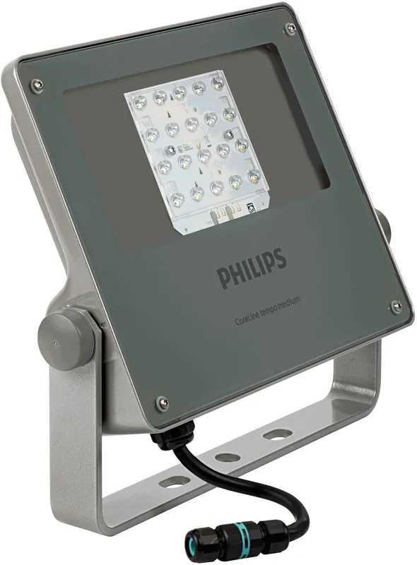 Markenware PHILIPS Coreline tempo medium, Flutlicht, 57 W, 8000 lm, 4000 K, CRI70, asymmetrisch, IP66