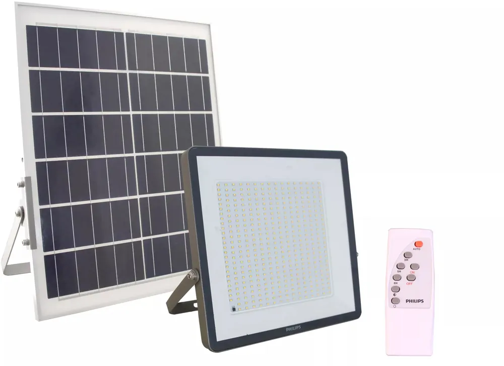 Letzte Chance PHILIPS LED-Flutlichtstrahler Solar, 20 W, 2600 lm, 3000 K, CRI80, IR-Fernbedienung, symmetrisch