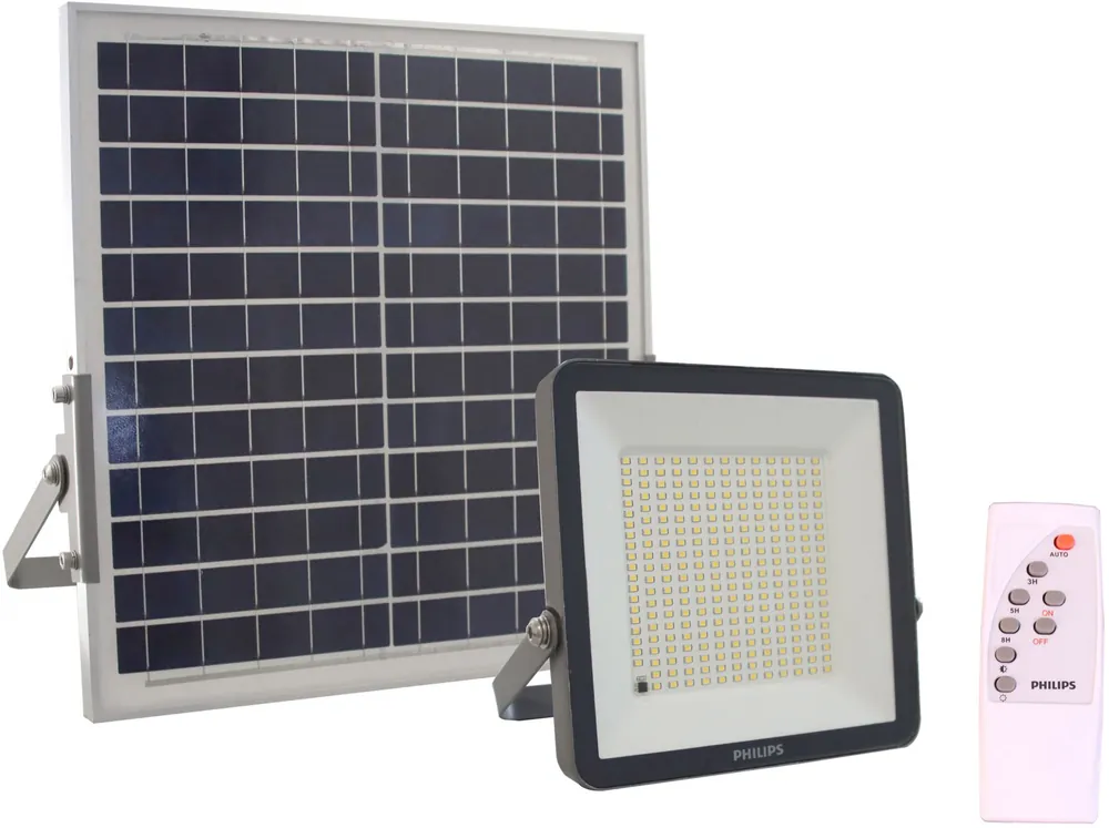 Aktuell PHILIPS LED-Flutlichtstrahler Solar, 13 W, 1820 lm, 4000 K, CRI80, IR-Fernbedienung, symmetrisch