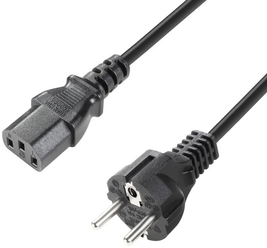 Markenprodukt Adam Hall Cables 4 STAR PKD 0050 - Netzkabel | Adam Hall® IEC C13 x CEE 7/7 | 0,5 m
