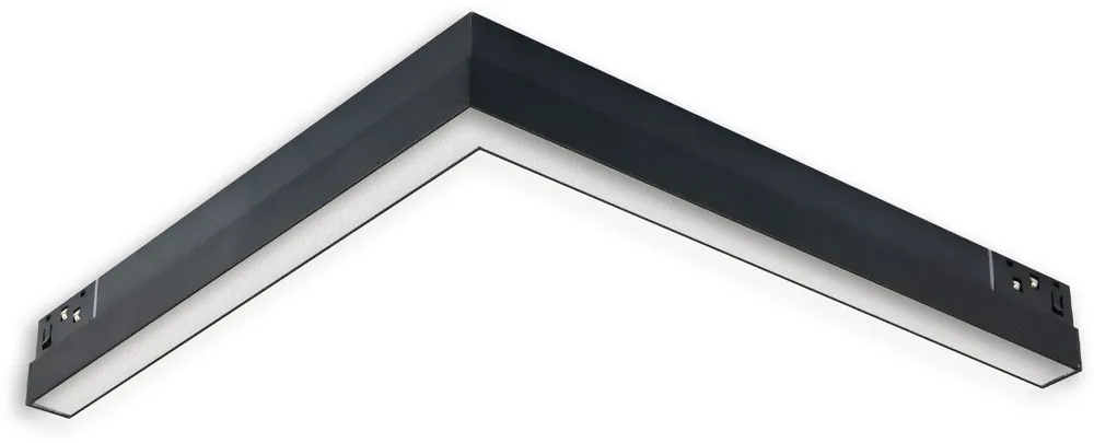 ISOLED Track48 Eckleuchte horizontal schwarz, 20W, 120°, 48V, 3000K, CRI90, prismatisch, Line Günstig