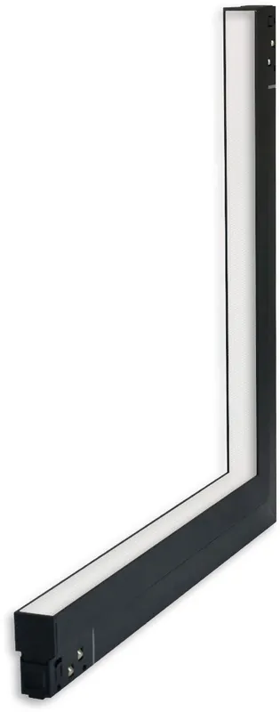 Sonderaktion ISOLED Track48 Eckleuchte vertikal schwarz, 20W, 120°, 48V, 3000K, CRI90, prismatisch, Line