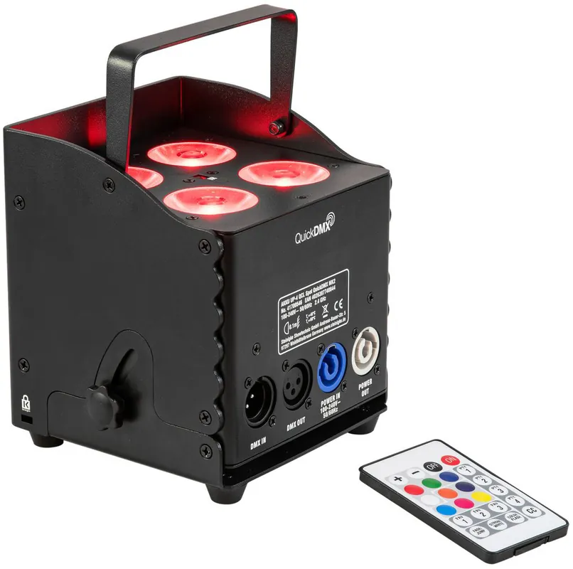 EUROLITE AKKU UP-4 QCL Spot QuickDMX MK2, Akku-LED-Uplight Zertifiziert