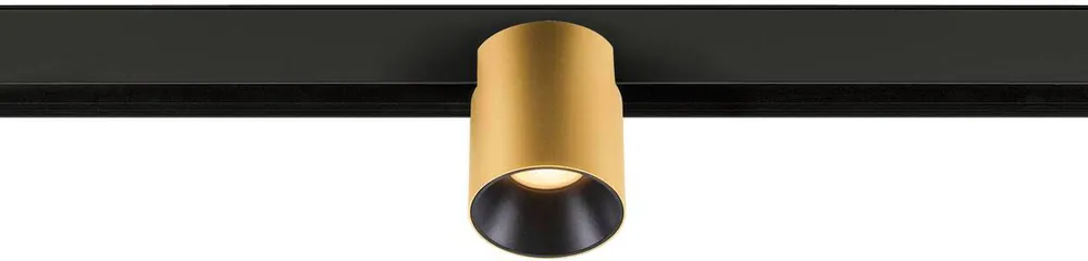 Super-Preis SLV FIXT-IT!, 48V, DALI, rund, Surface mounted track, Spot, 2000-3000K, 7.4 W, 36°, gold / schwarz