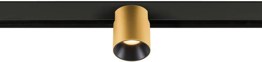 SLV FIXT-IT!, 48V, DALI, rund, Surface mounted track, Spot, 3000K, 6.6 W, 36°, gold / schwarz Neu Im Sortiment