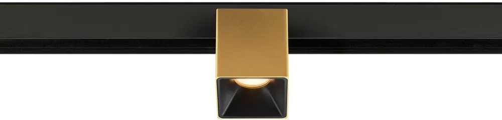 Solange Der Vorrat Reicht SLV FIXT-IT!, 48V, DALI, eckig, Surface mounted track, Spot, 3000K, 6.6 W, 36°, gold / schwarz