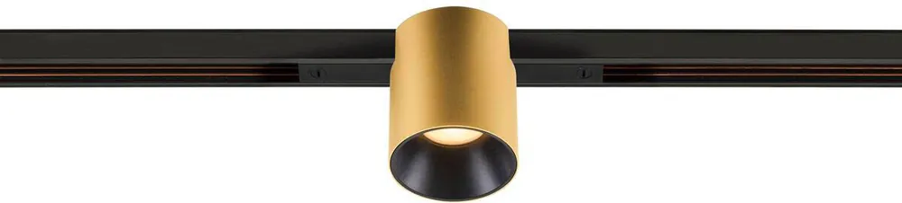 SLV FIXT-IT!, 48V, DALI, rund, Standard track, Spot, 3000K, 6.6 W, 36°, gold / schwarz Kostenloser Versand