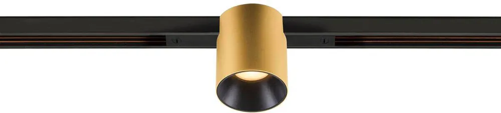 SLV FIXT-IT!, 48V, DALI, rund, Standard track, Spot, 2000-3000K, 7.4 W, 36°, gold / schwarz Markenware