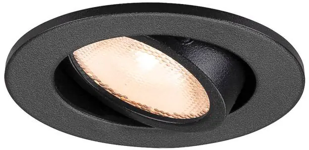 SLV NEW TRIA® 45, DL, rund, Deckeneinbauleuchte, 2700 K, 24°, schwarz Letzte Chance