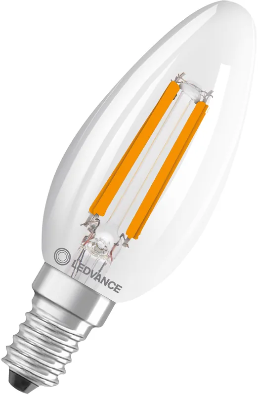 LEDVANCE LED Classic B 40 Filament DIM Energieeffizienzklasse C S 2,9 W 827 Klar E14 Preisknaller