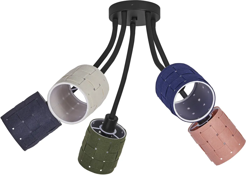 Neue Kollektion LEDVANCE Decor Filzgewebe-Dosen für Decken 5XE14 Mehrfarbig