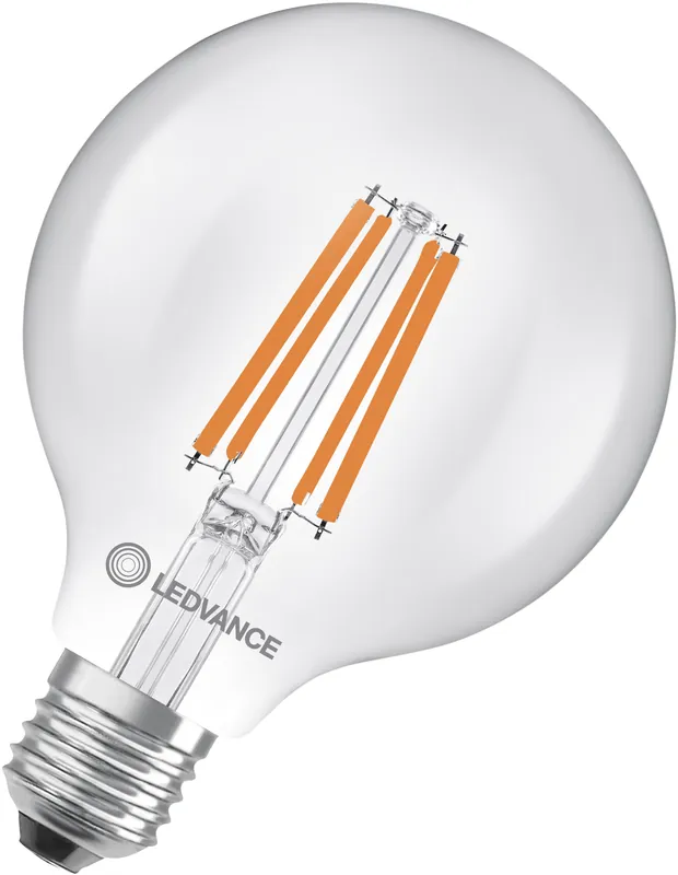 Super-Preis LEDVANCE LED Classic Globe 95 60 Glühfaden Energieeffizienzklasse A S 3,8 W 827 Klar E27