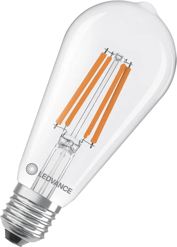 LEDVANCE LED Classic Edison 60 Glühfaden Energieeffizienzklasse A S 3,8 W 827 Klar E27 Top-Seller